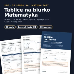 Tablice na biurko – Matematyka, matura 2027 – okładka