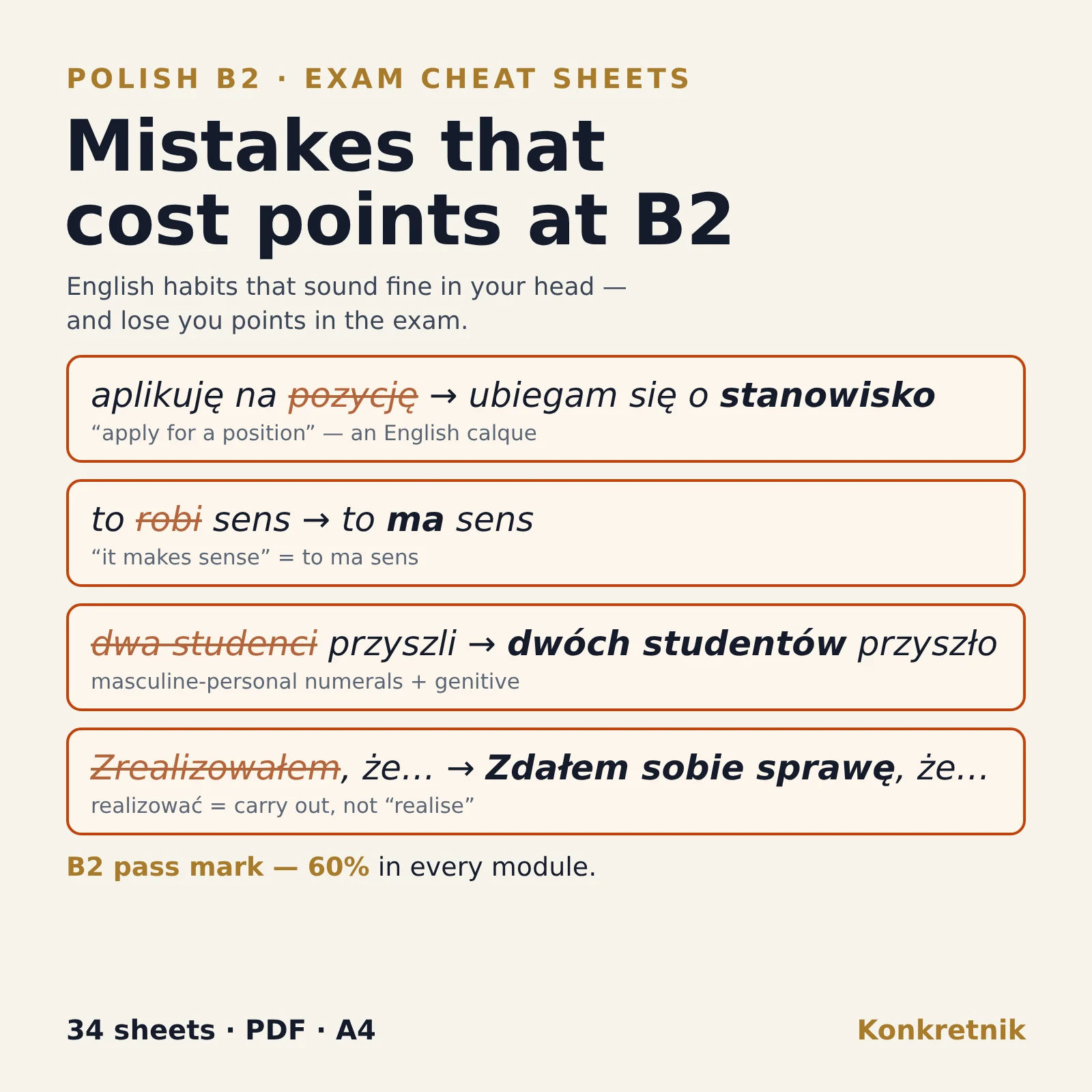 Mistakes that cost points at B2
