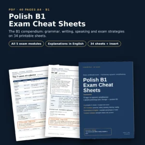 Polish B1 Exam Study Sheets